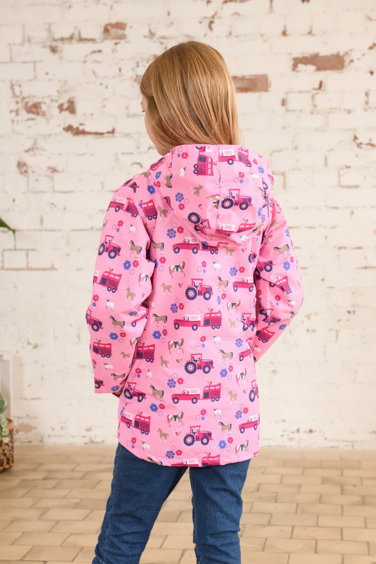 Lighthouse Girls Olivia Waterproof Coat - Blush Pink Farm