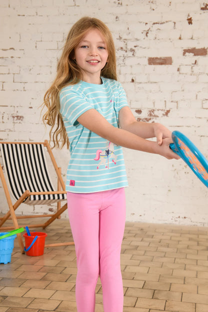Lighthouse Causeway Kids T-Shirt - Carousel Horse
