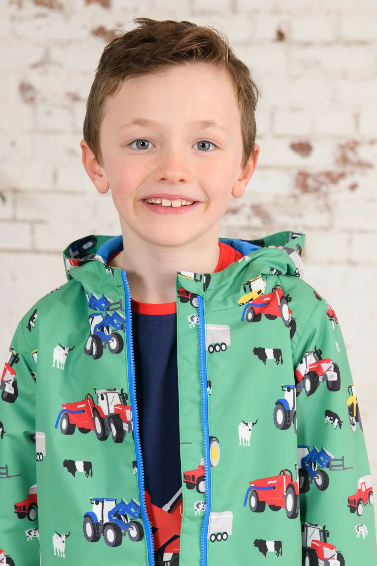 Lighthouse Boys Ethan Waterproof Pea Green Tractor