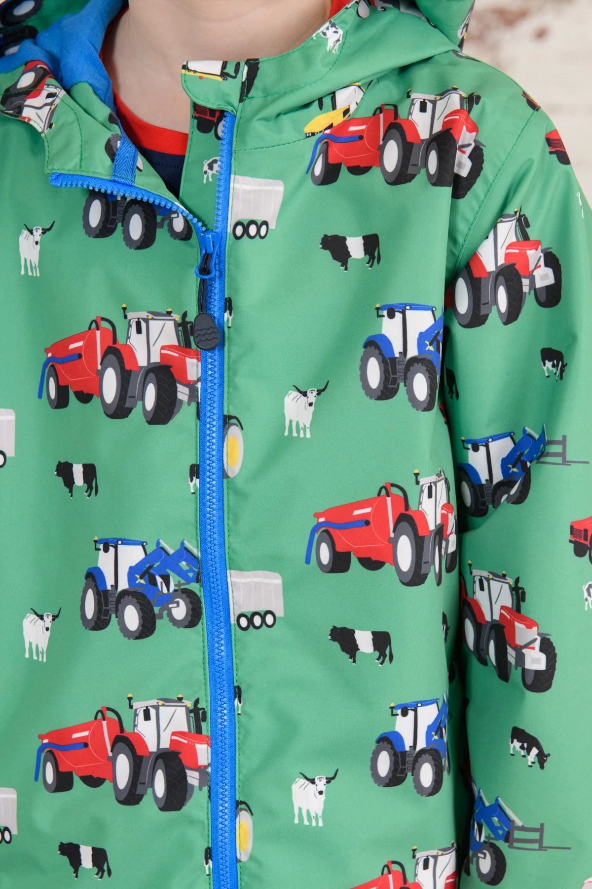 Lighthouse Boys Ethan Waterproof Pea Green Tractor