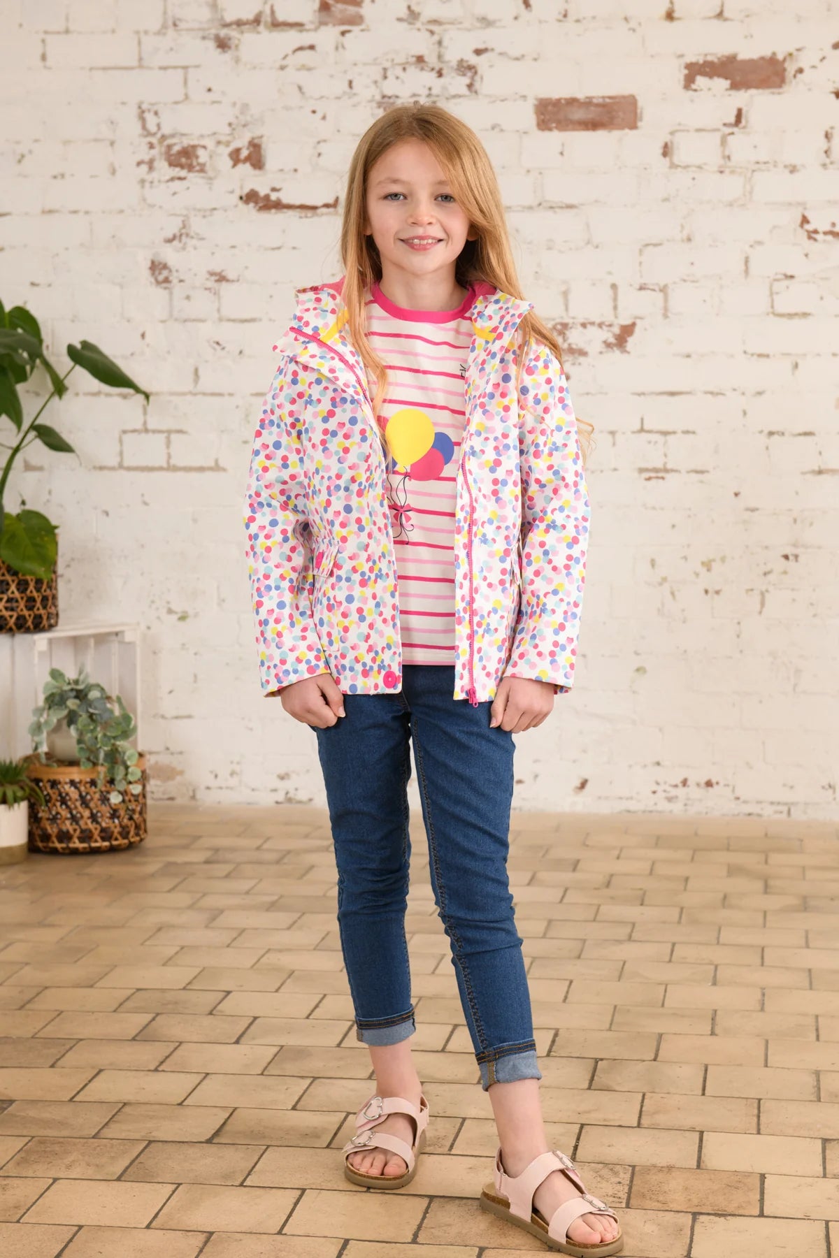 Lighthouse Girls Heidi Waterproof Coat - Confetti Print