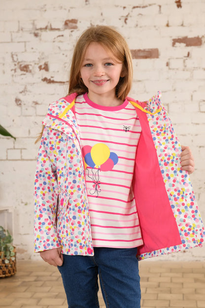 Lighthouse Girls Heidi Waterproof Coat - Confetti Print
