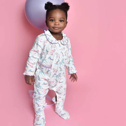 Powell Craft Unicorn Frill Collar Baby Jumpsuit UN17