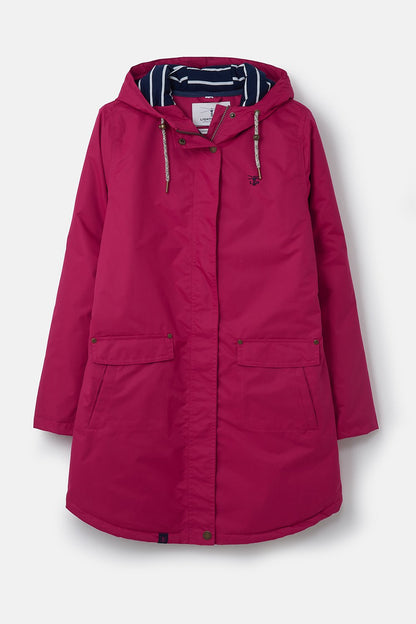 Lighthouse Iona Long Coat in Raspberry
