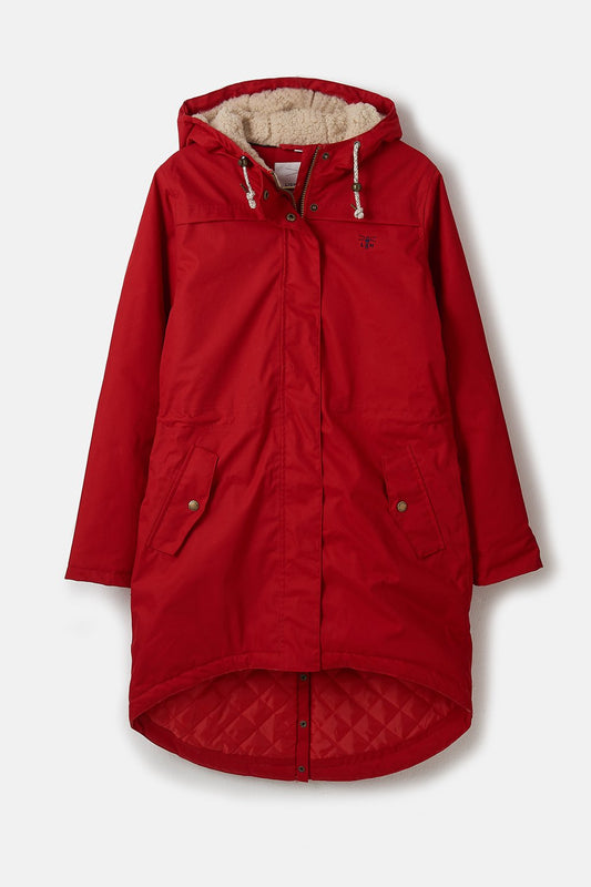 Lighthouse Abigail Red Coat with Shearling fleece lining