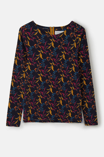 Lighthouse Causeway Breton Long Sleeve Top in Autumnal Print