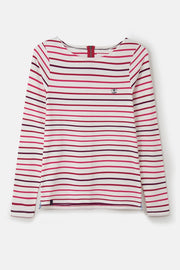 Lighthouse Causeway Long Sleeve in Red / Pink Stripe