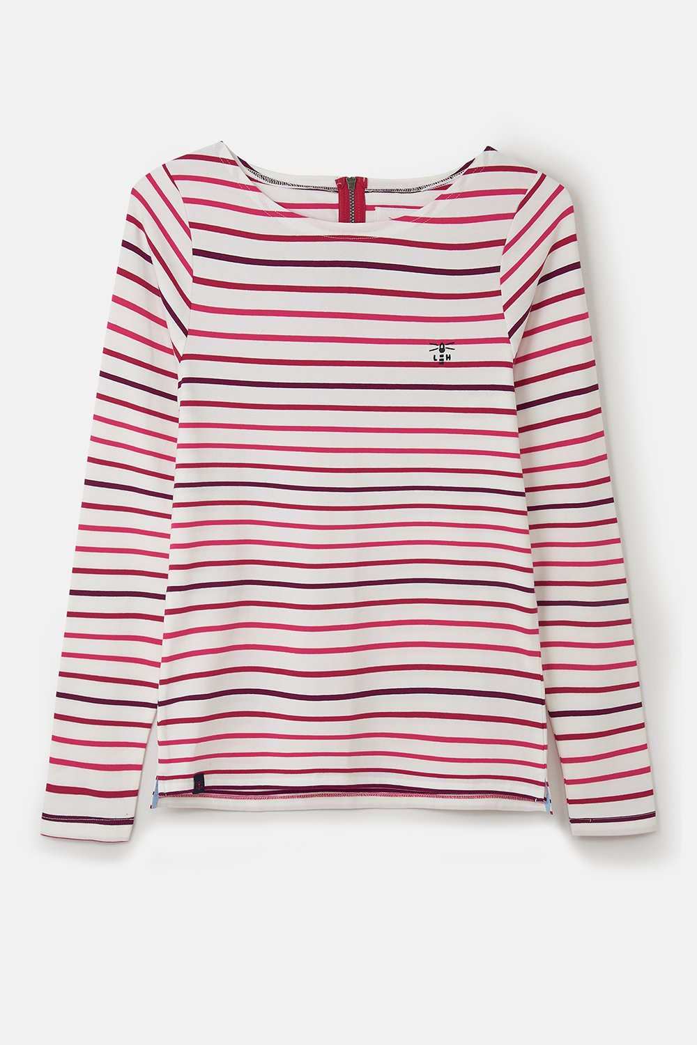 Lighthouse Causeway Long Sleeve in Red / Pink Stripe