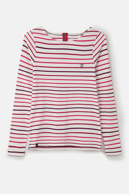 Lighthouse Causeway Long Sleeve in Red / Pink Stripe
