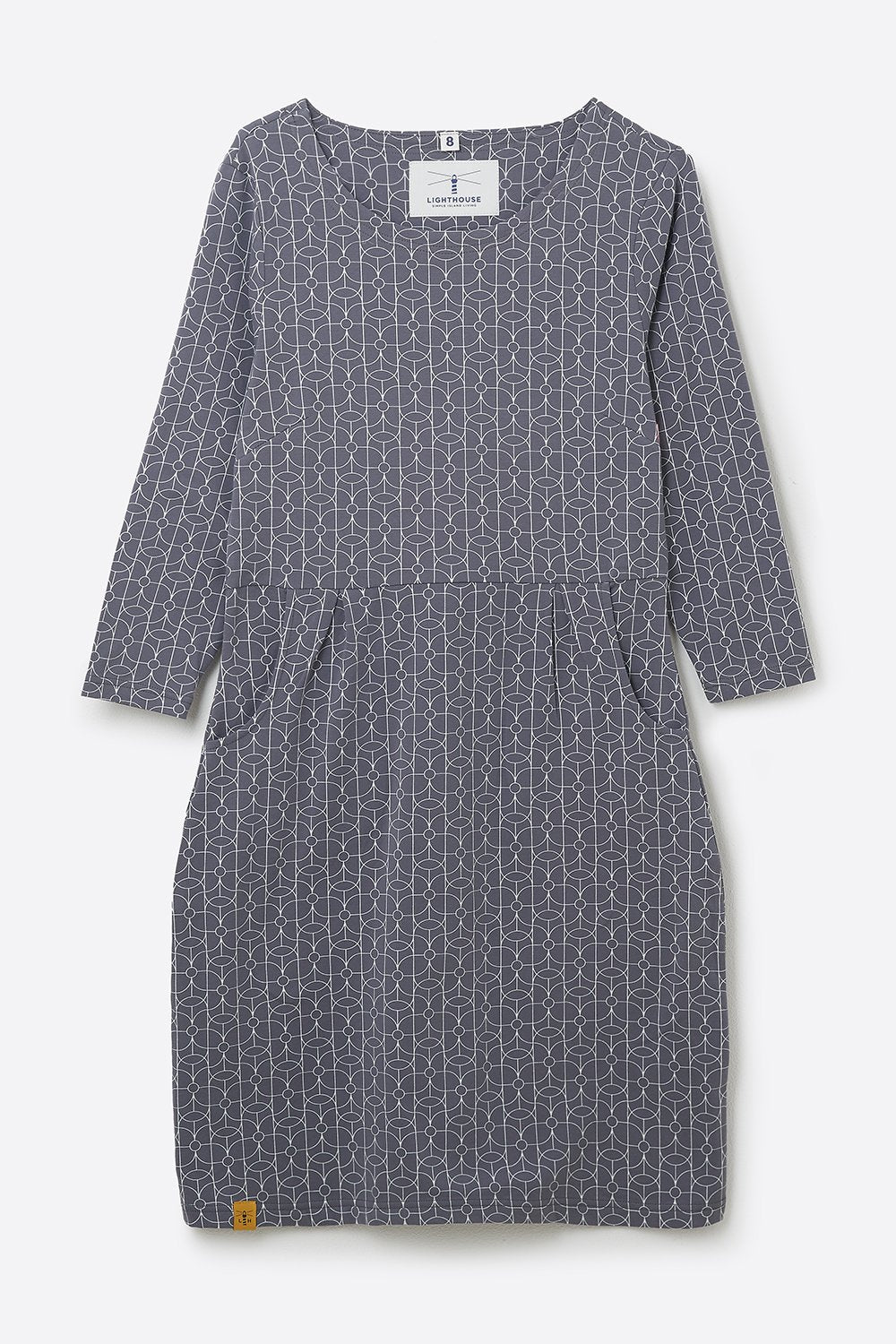 Lighthouse Ivy Dress - Urban Grey Geo Print