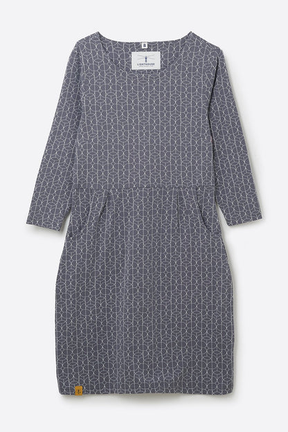 Lighthouse Ivy Dress - Urban Grey Geo Print