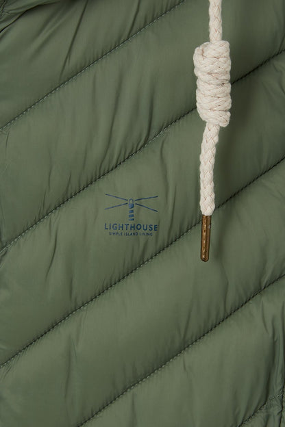 Lighthouse Iaurel Mid-Length Coat in Khaki