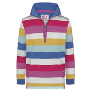 Lazy Jacks 1/4 Zip Girls Multi Colour Sweatshirt  -  Lj35c @ www.millscountrystore.com