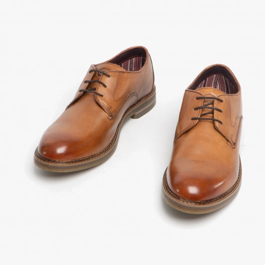 Base London Wayne in Burnished Tan Stylish Shoe
