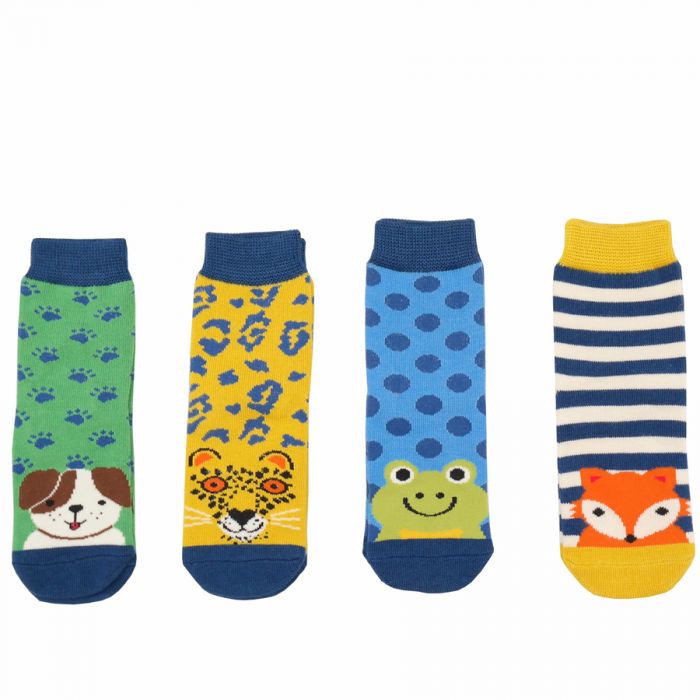 Mr Heron  Boys 7-9 Years Crew Bamboo Socks Gift Box