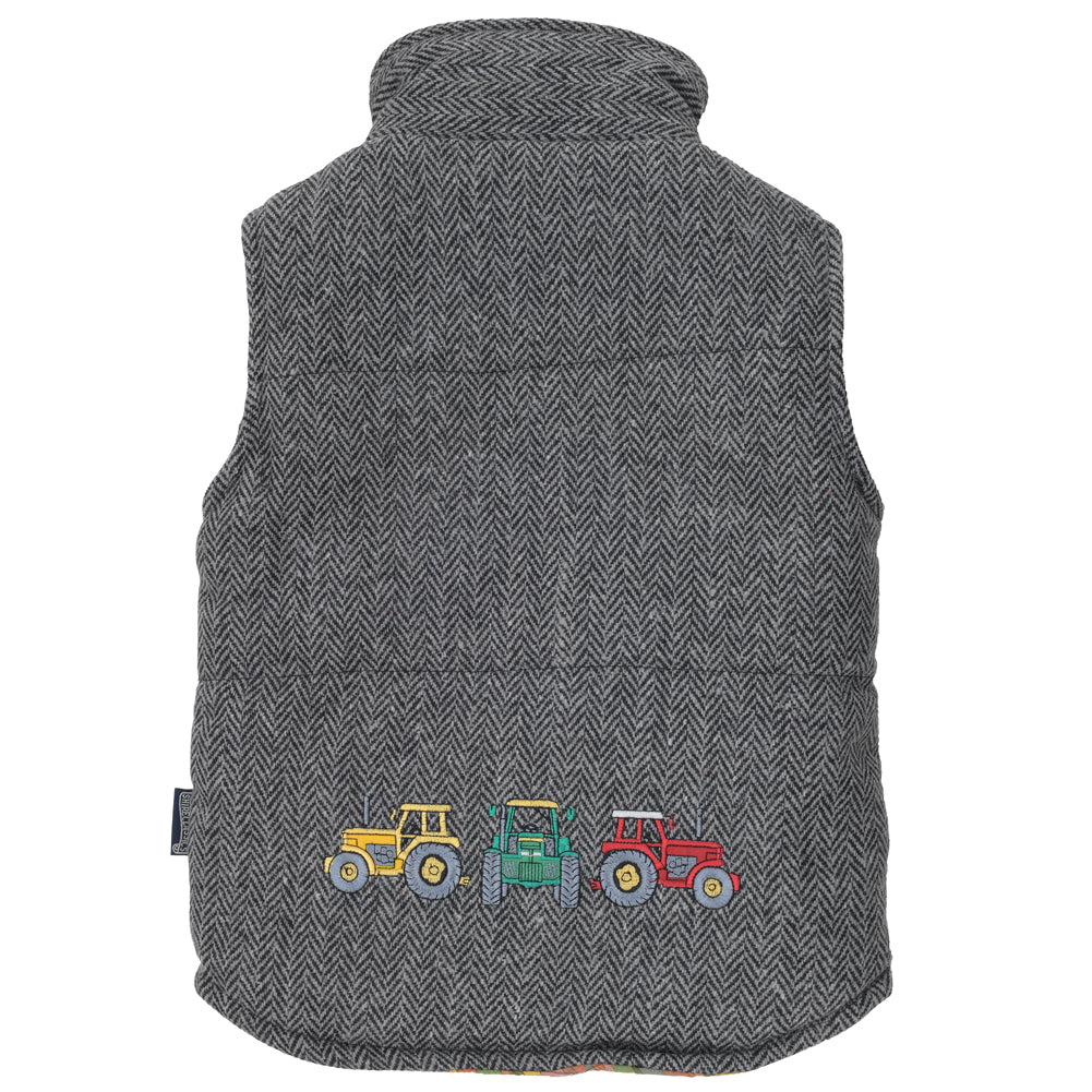Boys' Red Tractor Gilly Brown Tweed Bodywarmer