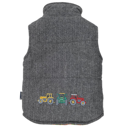 Boys' Red Tractor Gilly Brown Tweed Bodywarmer