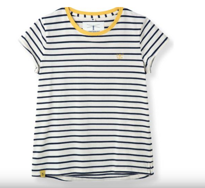 Lighthouse Causeway Short Sleeve T-Shirt -  Cloud/Midnight Stripe