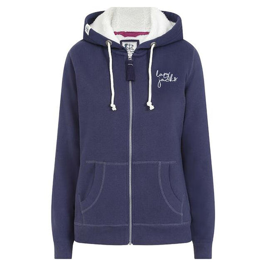 LAZY JACKS FULL ZIP Ladies Hoodie -Navy - LJ92