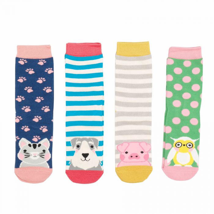 Miss Sparrow  Girls 7-9 Years Crew Bamboo Socks Gift Box