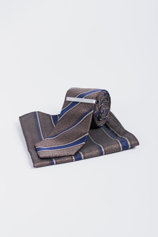 Cavani 802 Brown Tie Set