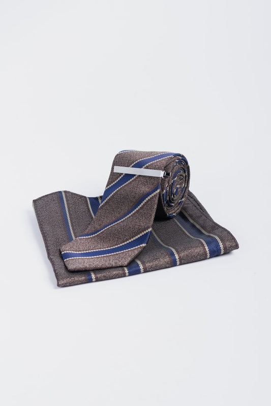 Cavani 802 Brown Tie Set