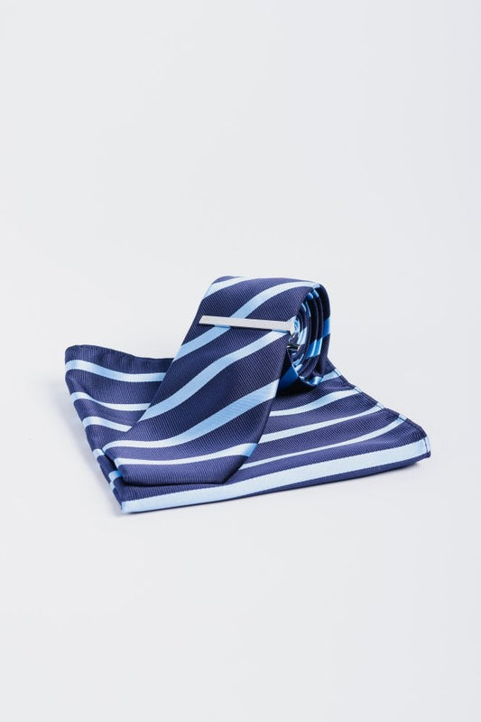 Cavani 803 Navy Tie Set