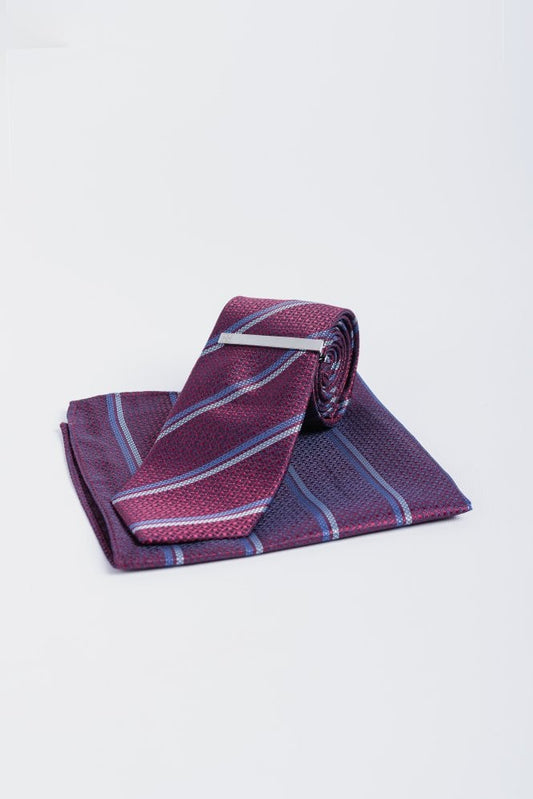 Cavani 804 Wine Tie Set