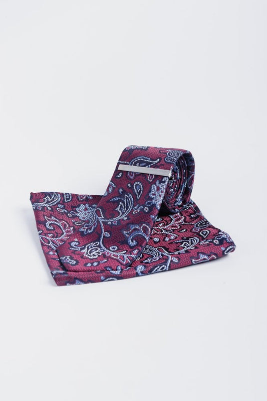 Cavani 811 Wine Tie Set