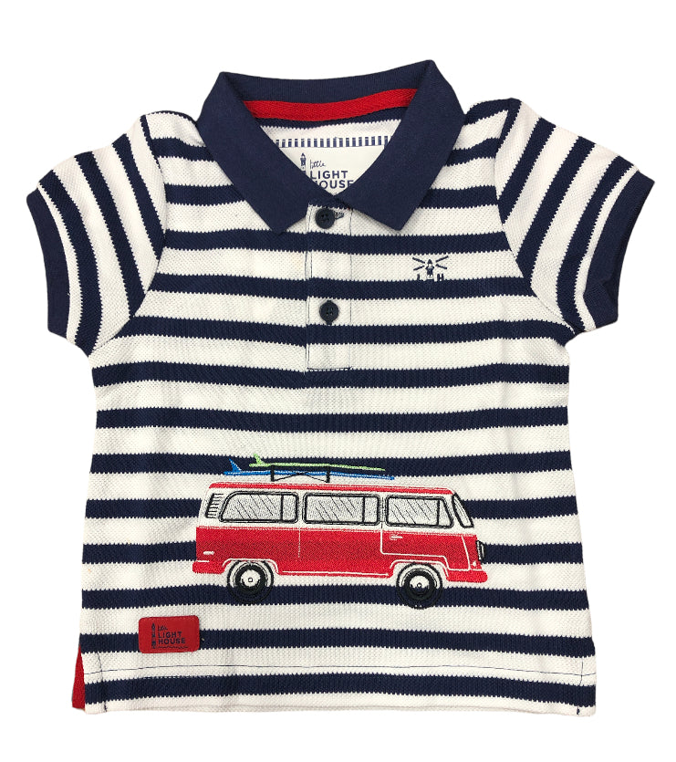 Boys Pier Eclipse Striped Polo Shirt