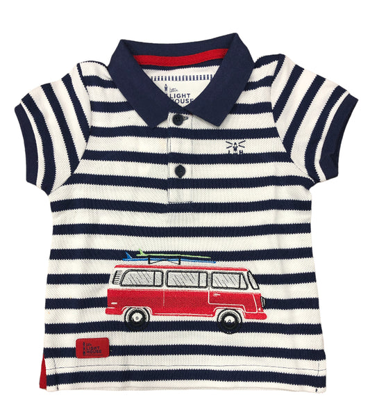 Boys Pier Eclipse Striped Polo Shirt