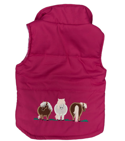 Girls' Pony Bodywarmer in Pink