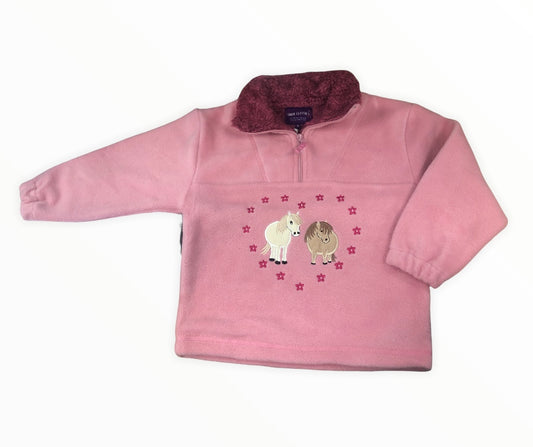 Girls' Pony Fleece in baby Pink. www.millscountrystore.com