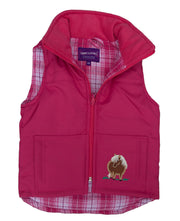 Shire Pink Pony Gilet with Pink Tartan Lining