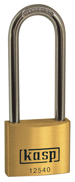 KASP HIGH SECURITY PREMIUM BRASS PADLOCK - LONG SHACKLE - K12540L63D