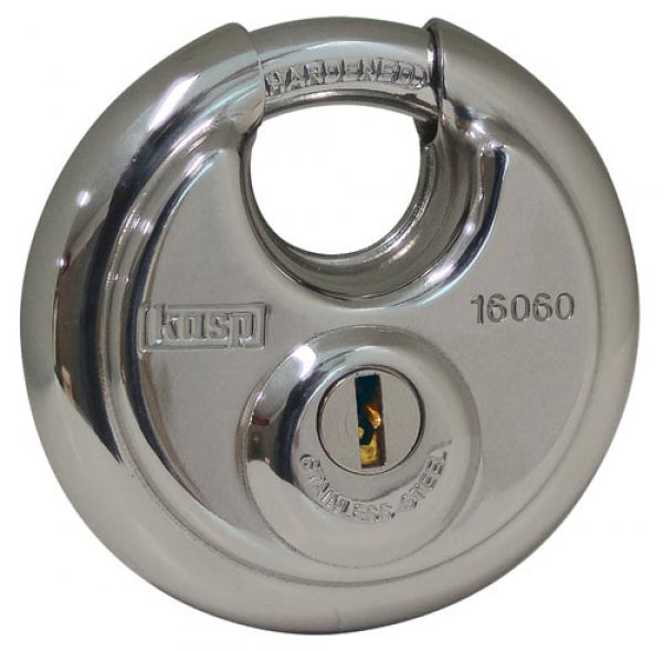 KASP HIGH SECURITY STAINLESS STEEL - DISC PADLOCK - K16060D