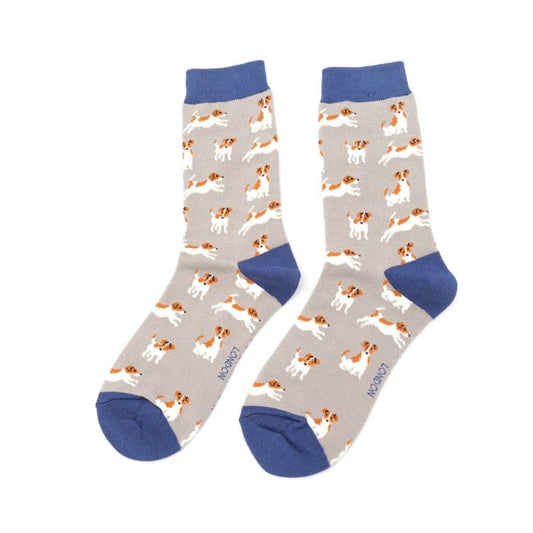 Miss Sparrow  Jack Russells Sock Grey