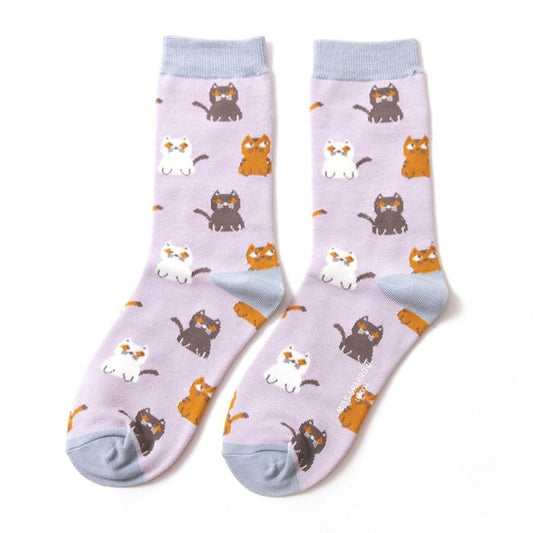 Miss Sparrow  Little Kitties Socks Silver