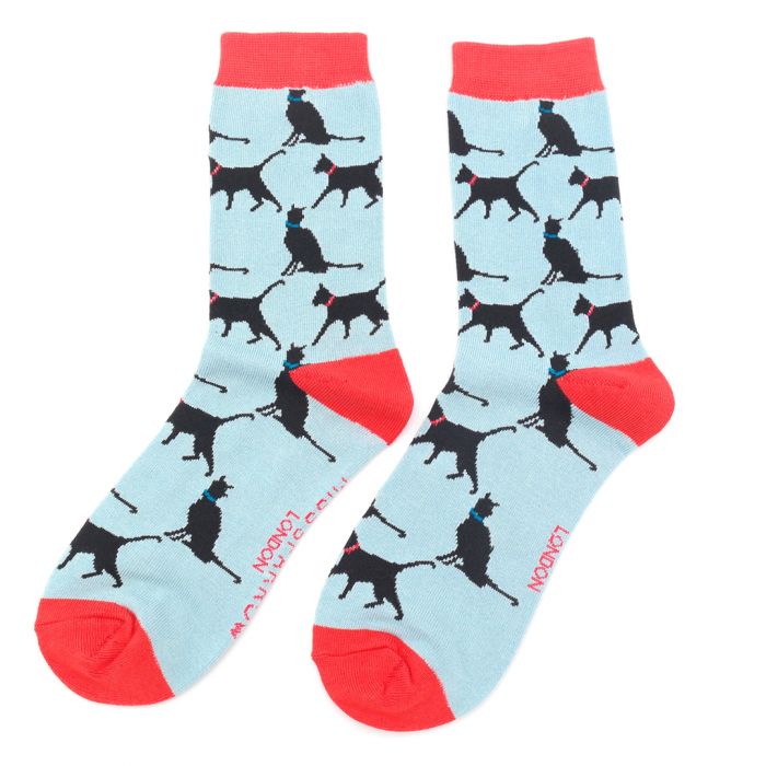 Miss Sparrow  Lucky Cats Socks Powder Blue