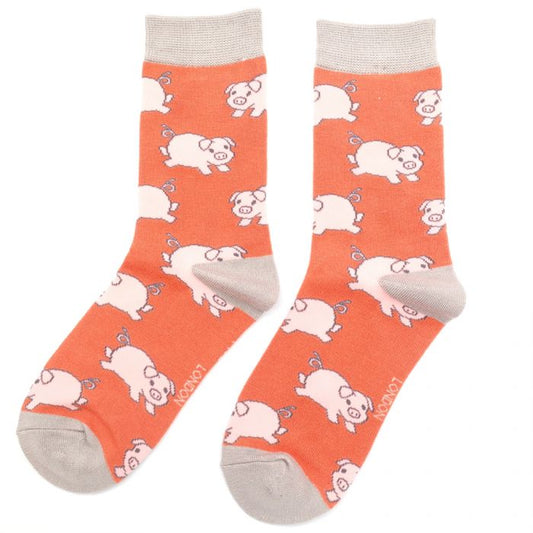 Miss Sparrow  Piglets Socks Orange