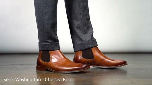 Base London Sikes Dealer Boot Washed Tan Leather Chelsea Style