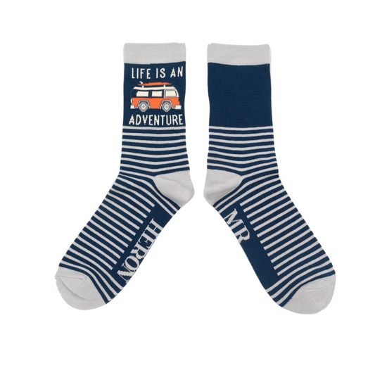 Mr Heron Adventure Van Navy Socks