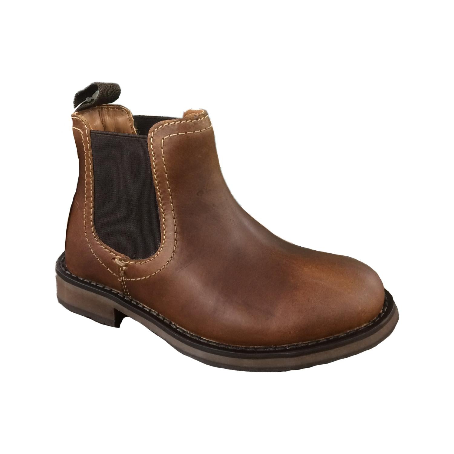 Oaktrak Oakham Rustic Brown Childrens Dealer Boots @ mills country store     These Oakham Dealer boots are a durable yet fashionable pair that are fit for all occasions - smart or casual. With a treaded sole and textile lining these boots are a comfortable fit. Easy pull on and off with Comfortable hardwearing sole. Available in Junior sizes Infant & Boys/Girls