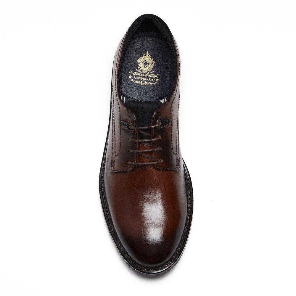 Base London Osprey Burnished Brown Derby Shoe