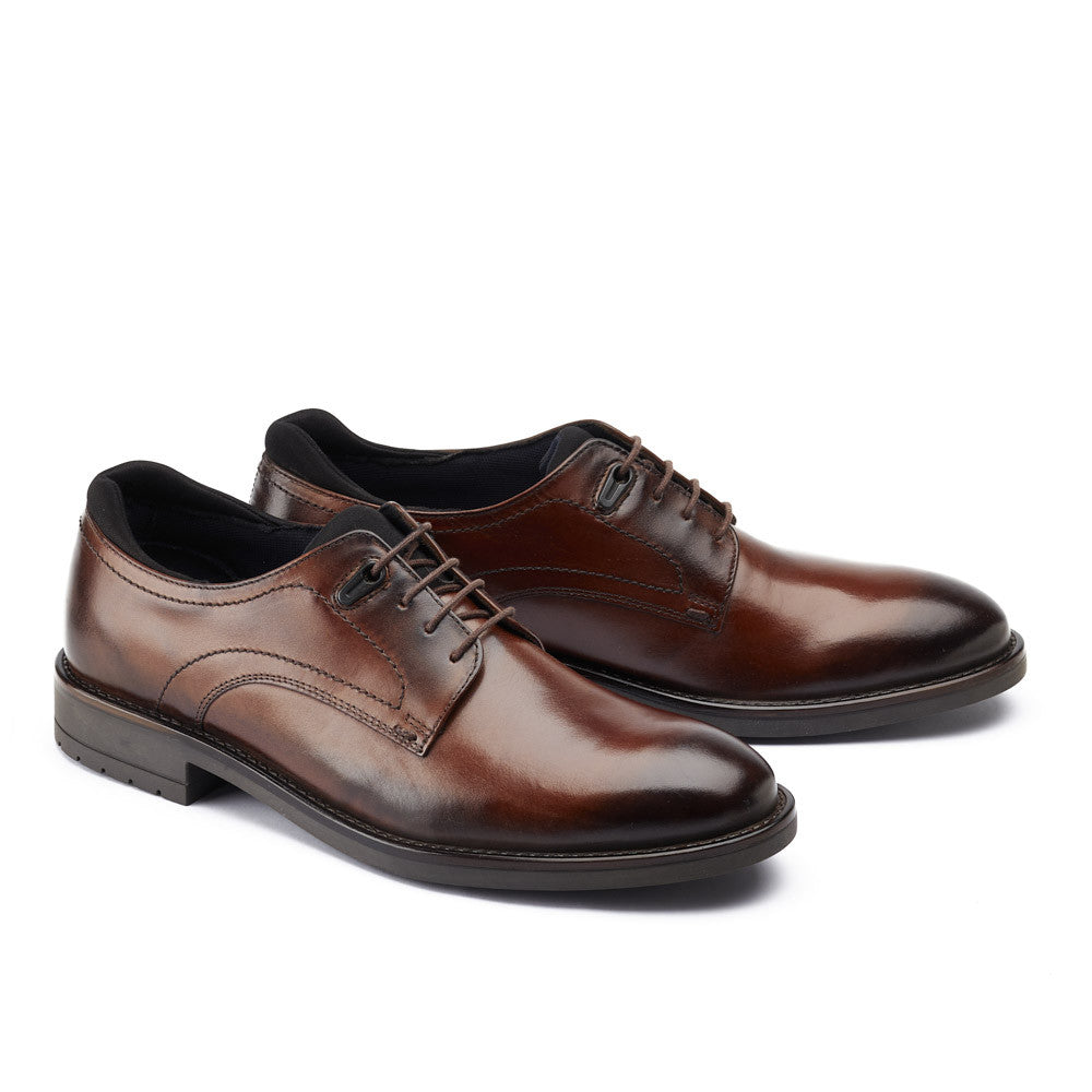 Base London Osprey Burnished Brown Derby Shoe