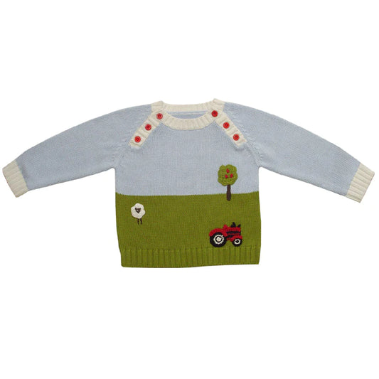Powell Craft Tractor Crew Neck Jumper