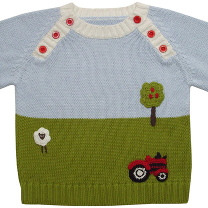 Powell Craft Tractor Crew Neck Jumper