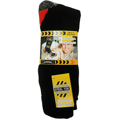 Multi Pack Mens' Functional Work Socks (12 pairs)