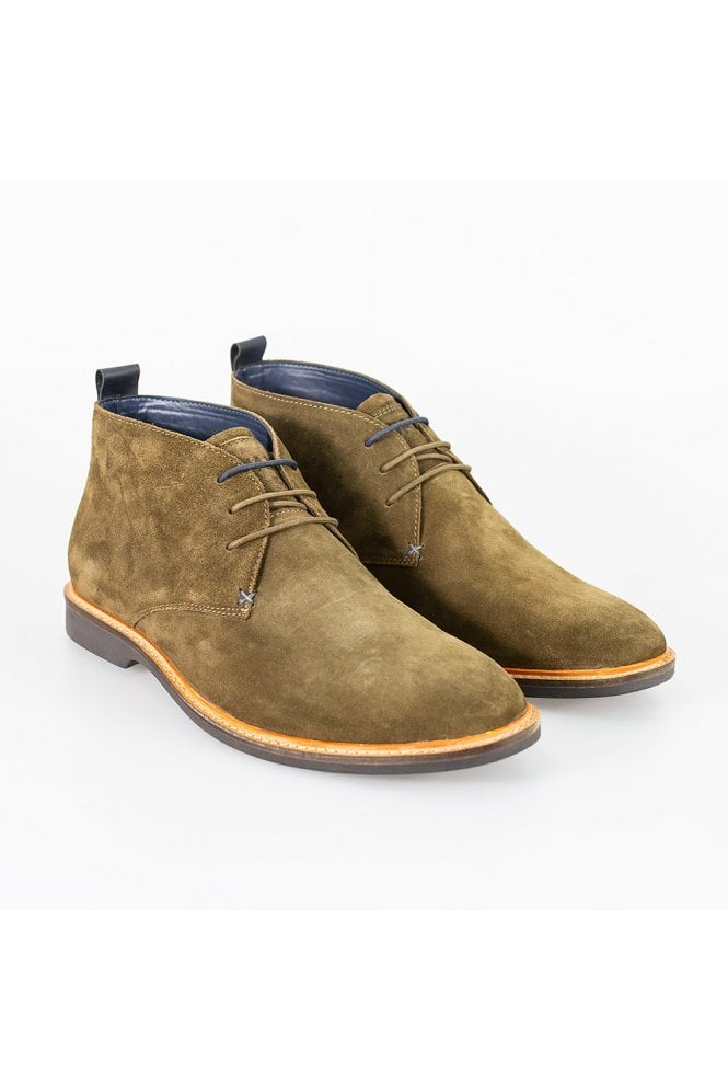 Cavani Sahara Suede Boots in Khaki