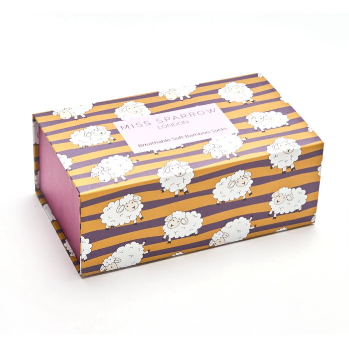 Miss Sparrow  Sheep & Stripes Socks Gift Box